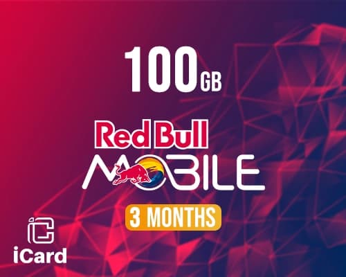 ريد بول داتا بطاقة شحن 100 جيجا 3 اشهر